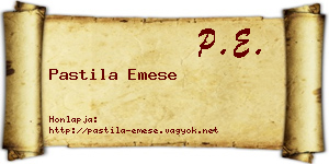 Pastila Emese névjegykártya